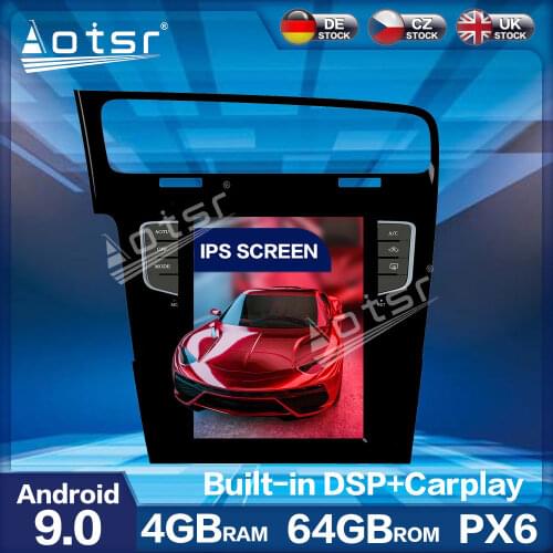 Vertical screen Tesla Style Android 9.0 RAM 4GB DSP CARPLAY Car Radio Play For VW Volkswagen Golf 7 2010 - 2018 GPS Navigation