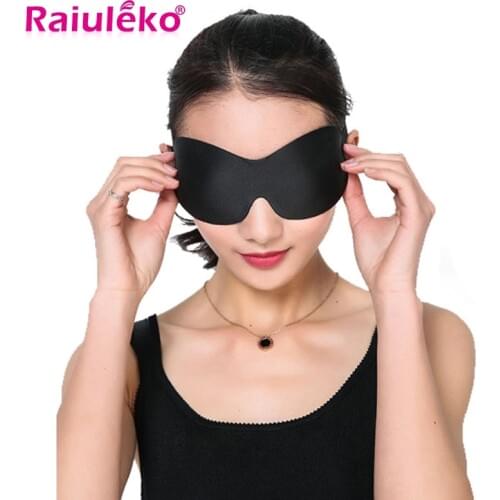 High Quality 3D Eyeshade Sleeping Eye Mask Eye Shade Patch Black Sleep Eyes Cover Blindfold For Sleeping Travel Rest Raiuleko