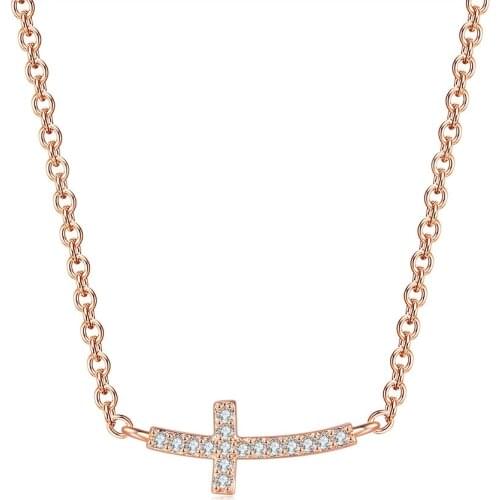 Trend Design Cross Pendant Necklaces For Women Simple Choker Collarbone Chain On The Neck Jewellry Xmas Fashion Jewelry N303