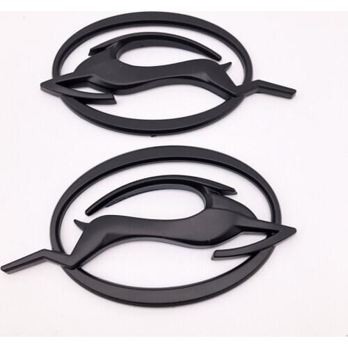 1 Set Matte Black For Flying IMPALA Car Fender Side Left And Right Emblem ABS Plastic 3D Sticker Badge Decal 10253595