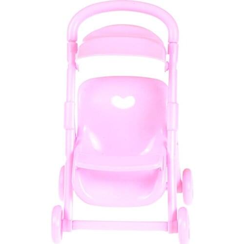 1PC Pink Doll Stroller Trolley Carriages Trolley Nursery For Stroller Furniture For for Doll Baby Girls Gift
