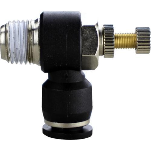 10pcs/lot SL 6mm-M5 Air Speed Flow Controller Fitting Exhaust Valve Pneumatic Coupling Throttle For 6mm Tube M5 Thread SL6-m5