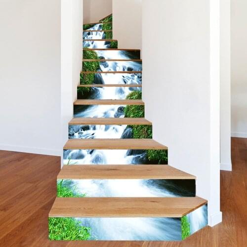 13pcs 3D Staircase Stickers Decorative Wallpaper Step Decals for House Stairs Decoration