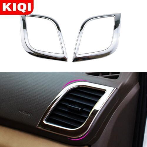 Car Chrome Air Vent Protection Cover Trim Ait Conditioning Outlet Sticker for Hyundai Verna Solaris 2012 - 2017 Accessories