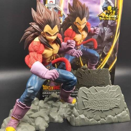 Bandai Anime Dragon Ball Z Vegeta Super Saiyan 4 Figures Action GT PVC Model Toys Kids Figma Collectible Vegeta Doll Figurine