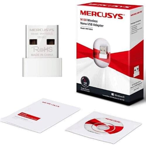 Mercusys (MEV7Y) N150 Wireless Nano USB Adapter Small Size 150Mbps'ye Wireless speeds of up to reaching this tiny Adapter, 2021