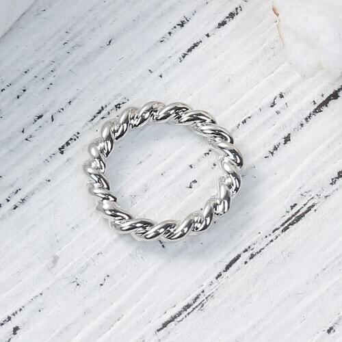 DoreenBeads Zinc Based Alloy Cable Twisted Connectors Circle Ring Silver Color 13mm( 4/8") Dia., 18mm( 6/8") Dia.,10 PCs