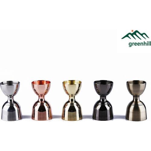 Premium Double End Cocktail Jigger 1/2 oz ( 25/50ml ) in Mirror, Copper, Golden, Black & Bronze Finish, Barware / Bar Tools