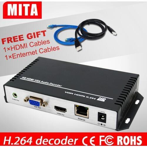HD H.264 MPEG-4 AVC VGA+HDMI decoder for Live Streaming to Youtube Wowza Facebook Ustream