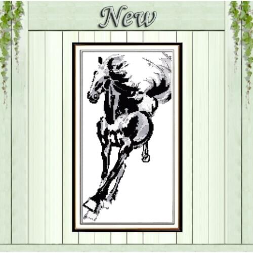 A galloping horse animals paintings counted printed on canvas DMC 14CT 11CT Chinese Cross Stitch Needlework Sets Embroidery kits