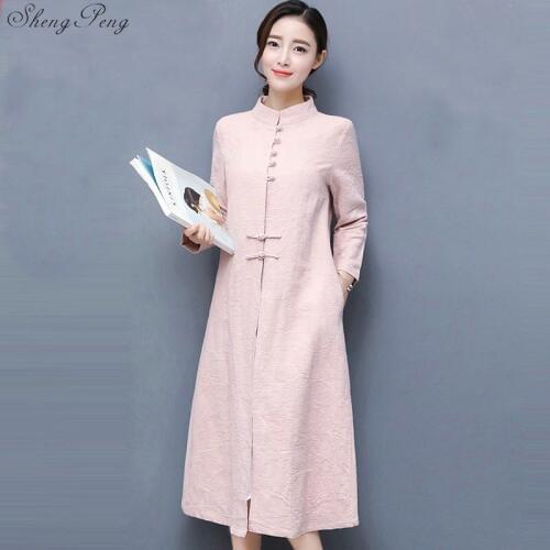 Chinese traditional dress national style traditional Chinese clothing Chinese style vintage lady robe improved qipao Q191