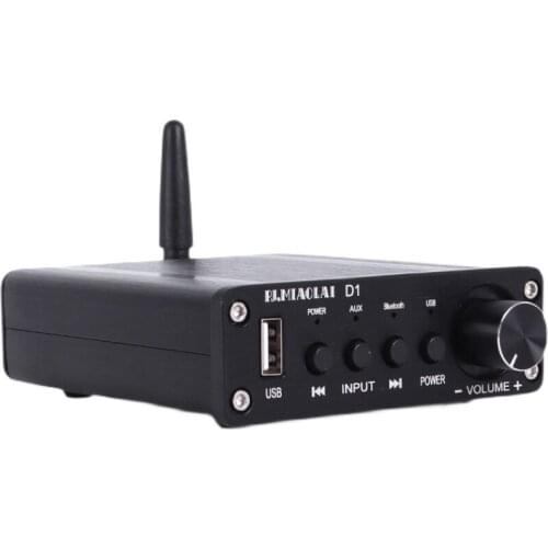 Mini PJ.MIAOLAI D1 high-power HIFI Bluetooth 5.0 power amplifier U disk lossless playback