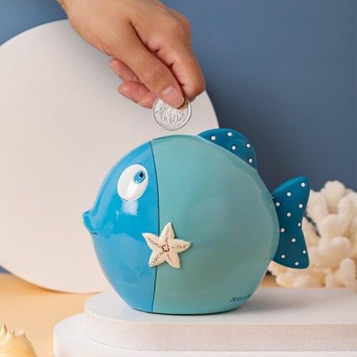 Cartoon Creative Piggy Bank Kids High Capacity Coin Save Money Box Multifunctional Resin Caja Dinero Home Decor DI50CXG