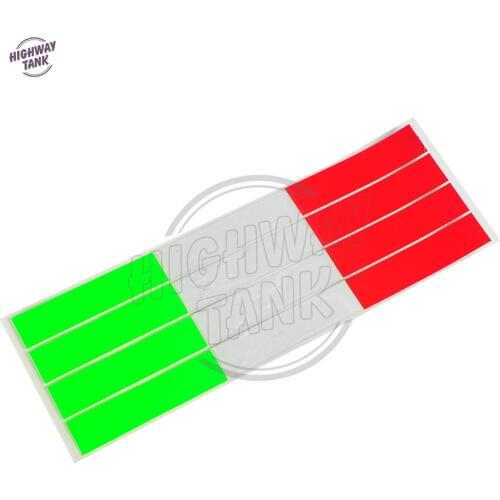 Italian Italy Flag Stickers Fender Badge Emblems Decal Motorcycle Stickers Motocross Racing Warning Reflective Sticker Decal