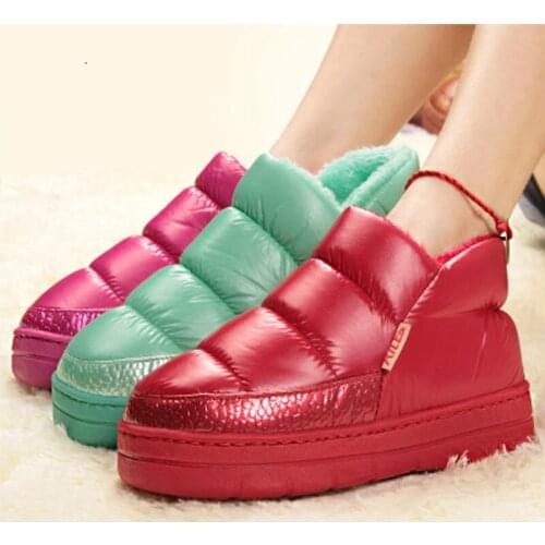 WHNB Brand New Ladies Plush Ankle Boots Fashion Waterproof Winter Warm Fur Snow Boots Women 2021 NEW Casual Soft Shoes Woman
