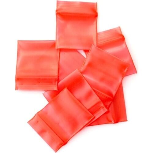Hot Red Color Mini Zip Lock Plastic Bags Many Size To Choose 100pcs/lot Small Thicken Plastic Jewelry Packaging Bags Pouches