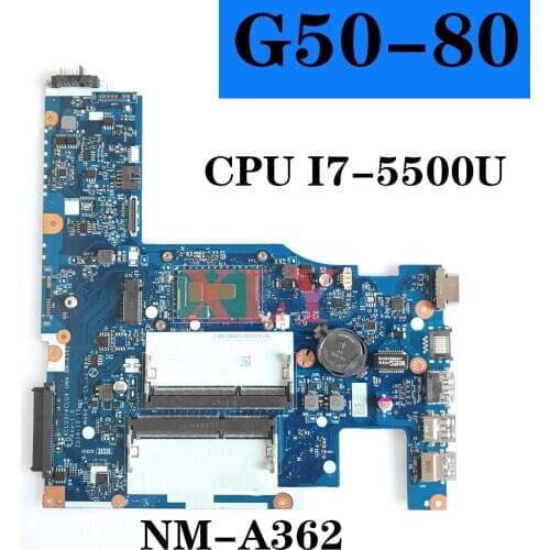CPU I7-5500U DDR3 For Lenovo G50-80 Z50-80 G50-80M Notebook motherboard ACLU3/ACLU4 UMA NM-A362 100% Test work