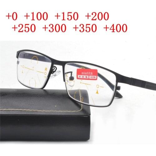 Progressive Multifocal Lens Reading Glasses Men Square Presbyopia Hyperopia Bifocal Glasses Sun Photochromic eyeglasses NX