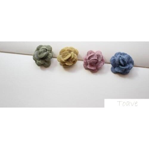 4pcs Autumn and Winter Furry Flower Earrings Earrings DIY Hair Accessories Materials Accessories