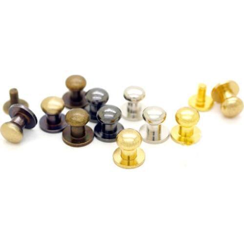 Ball Head Stud Screw Back Nipple Rivet Studs Button Strap Stopper Leathercraft