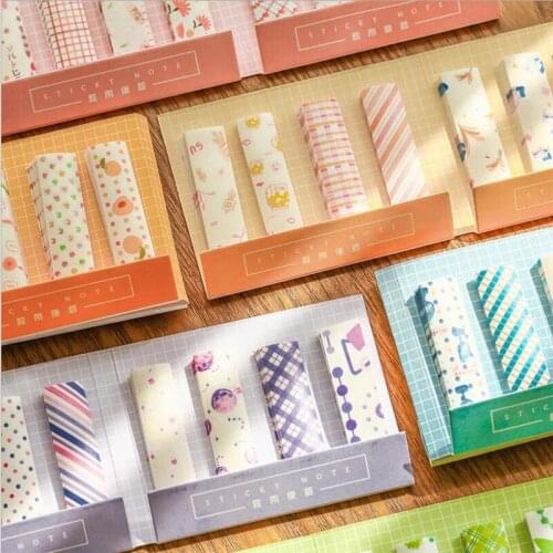 240 Pcs/pack Sticky Notebook Memo stationery School Students Office Supplies Cartoon Cute Sticky Notes Sticker