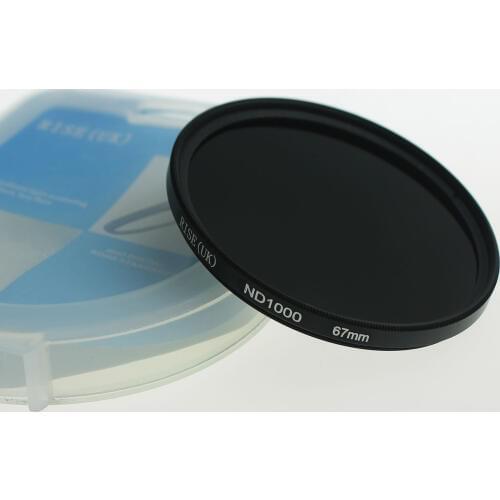 RISE 67mm slim Neutral density optical grade ND ND1000 filter for digital camera lens DV