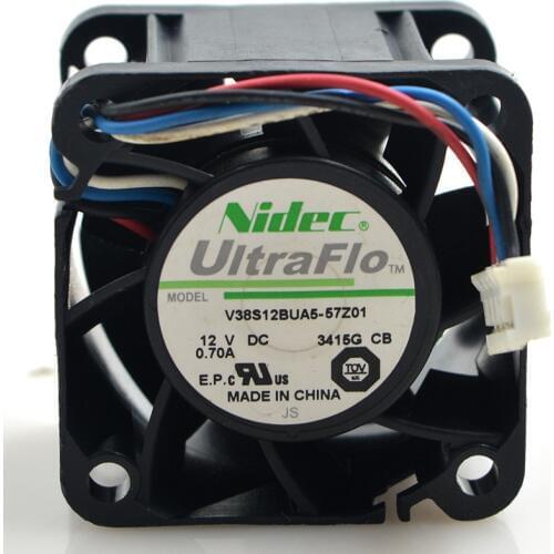 FOR Nidec 4028 W40S12BUA5-15 DC12V 0.55A 4-pin PWM axial flow violent cooling fan