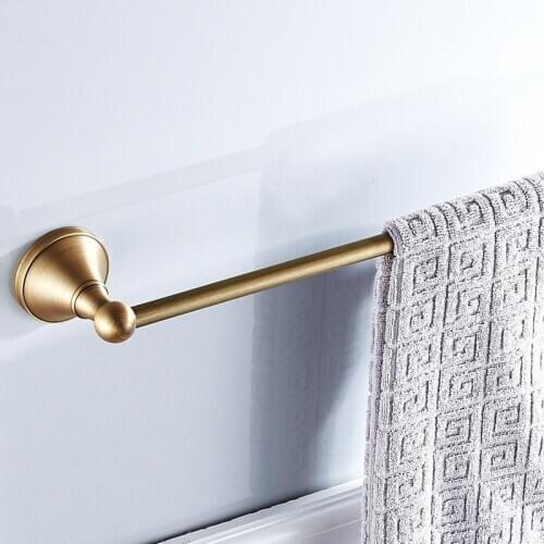 Single Towel Bar Bathroom Brass European Style BathroomAntique Towel Rack Single Towel Bar 60cm