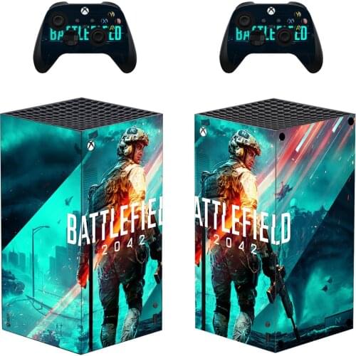 Battlefield 2042 Skin Sticker Cover for Xbox Series X Console and Controllers Series X Skin Sticker Decal Vinyl