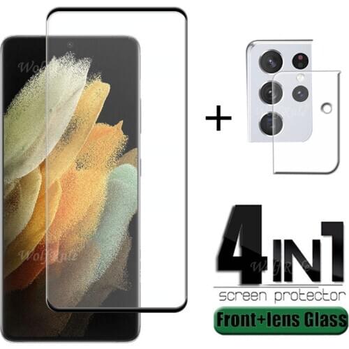 4-in-1 For Samsung Galaxy S21 Ultra Glass For Samsung S21 Ultra Screen Protetor For Samsung Note 20 Ultra S21 Ultra Lens Glass