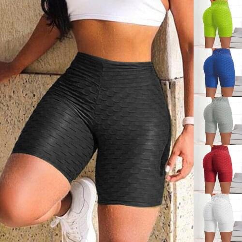 2021 Women Yoga Shorts Gym Sport Pocket Slim Fit High Waist Shorts Sport Running Work Out Summer Sports Yoga Shorts