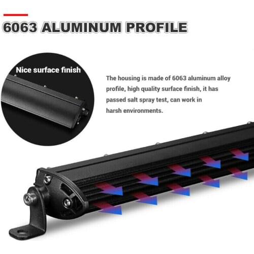 10 Inch LED Light Bar Combination Flood Spot Stainless Steel Ultra-Thin 6000K 78W