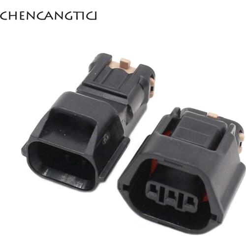 2 Sets 3 Pin Way 1.2mm Auto Speed Wire Connector EVO Mivec Camshaft Sensor Plug For Mitsubishi Nissan 7283-8730-30 MG641234-5