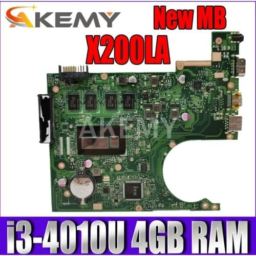 Akemy X200LA i3-4010 4GB RAM Mainboard REV2.1 For ASUS F200LA F200L X200L X200LA laptop Motherboard 100% Tested