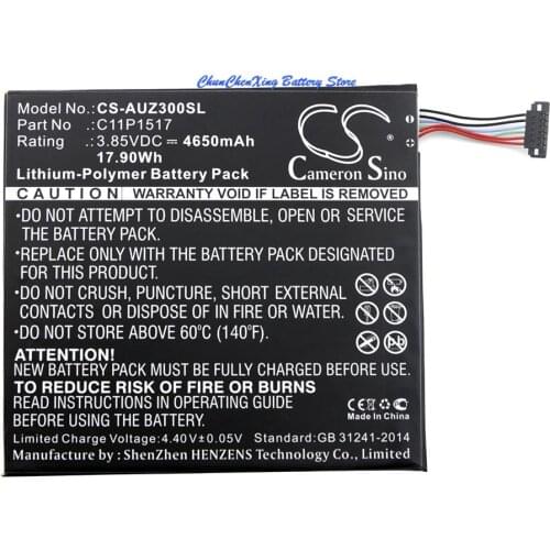 Cameron Sino 4650mAh Battery C11P1517 for Asus ZenPad 10 Z0310M, Z300M, ZenPad 10 Z300CNL, ZenPad Z300CNL