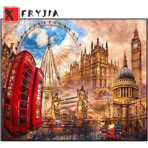 DIY diamond embroidery London landscape full square round diamond painting cross stitch kit 5D mosaic stickers home decoration