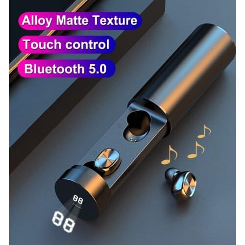 Wireless bluetooth headset digital touch wireless 5.0 binaural Bluetooth headset audiophile headphones bluetooth earbuds