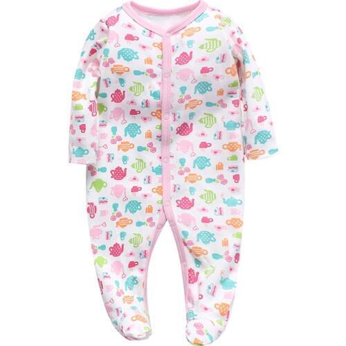 Newborn Baby Rompers 100% Cotton boys girl Clothes Long Sleeves Comfortable soft baby Pajamas Infant Jumpsuits baby clothing