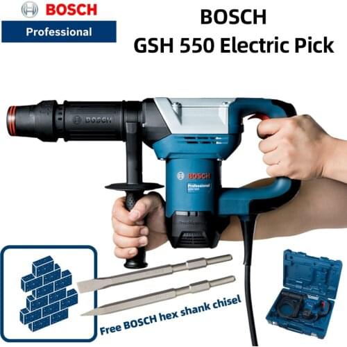 Bosch GSH500 Industrial Grade Electric Pick Chisel Hydroelectric Slotting High Power Hexagon Pick Electric Shovel Chisel
