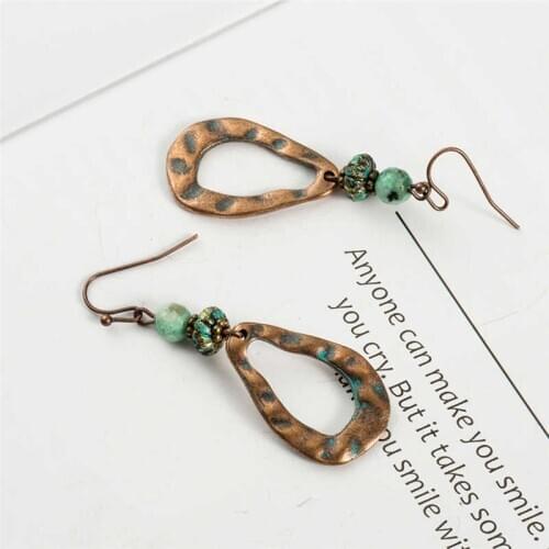 Ethnic Female Drop for Antique Vintage Earrings Accessories Jewelry Brincos Women Fashion Bohemian Earrings