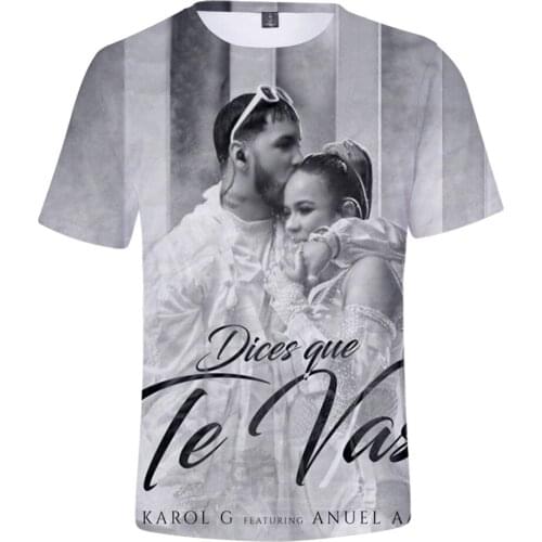 2021 New Karol G 3D Printed T-shirts Women/Men Fashion Short Sleeve Tshirts Casual Streetwear Karol G Summer 3D Clothes
