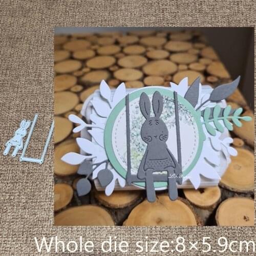 New Design Craft Metal stencil mold Cutting Dies Swing Bunny Rabbit scrapbook die cuts Album Paper Card Craft Embossing
