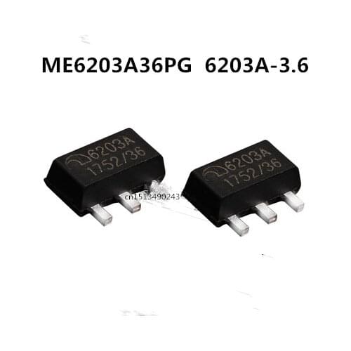Original new 20pcs/ ME6203A36PG 3.6V SOT89 6203A-3.6