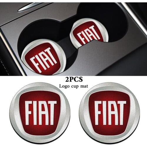2pcs Car Silicagel Water Cup Coasters Anti-Slip Pad Cup Holder Mat Non-slip Automotive Goods For Fiat ABARTH 500 Punto Viaggio