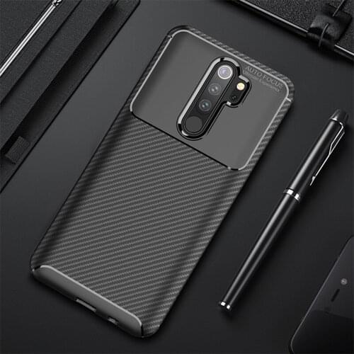 Shockproof Case For Xiaomi Redmi Note 8 8T Carbon Fiber Rugged TPU Silcone Protector Case for Redmi Note 8 Pro Phone Cover