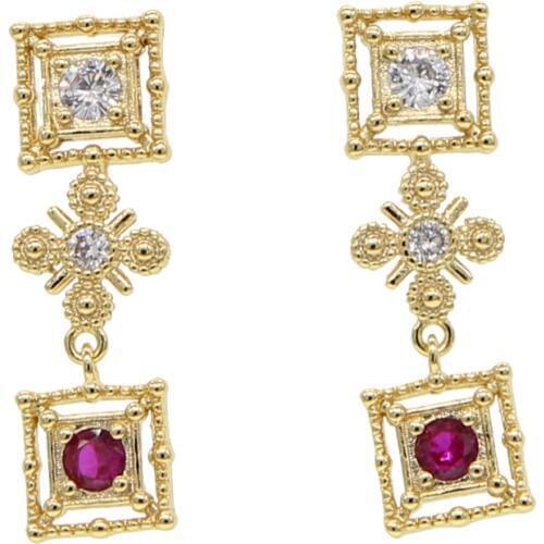 Vintage Style Oversize Hollow Arabesquitic Flower Dangle Earrings gold color Drop Earrings For Women