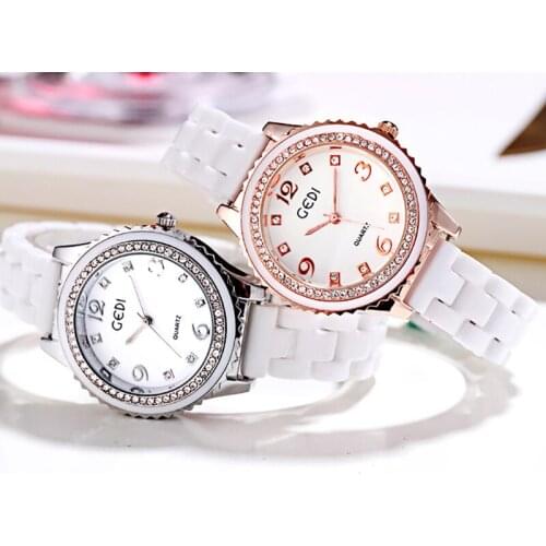 Unique Watch for Women Ceramic Strap Waterproof Quartz Watch Minimalist Trend Ladies Watch Luxury Female Wristwatch Dresses