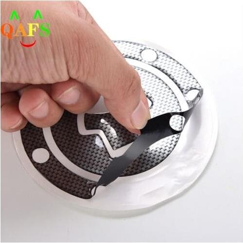 Universal Carbon Fiber Motorcycle Oil Gas Tank Protector Pad Decal Stickers