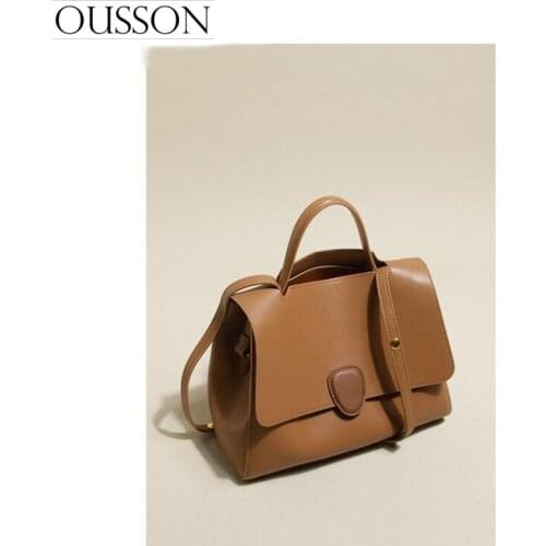 OUSSON New Design Large Capacity Small Square Leather Bag Exquisite Female Tote Handbag For Woman