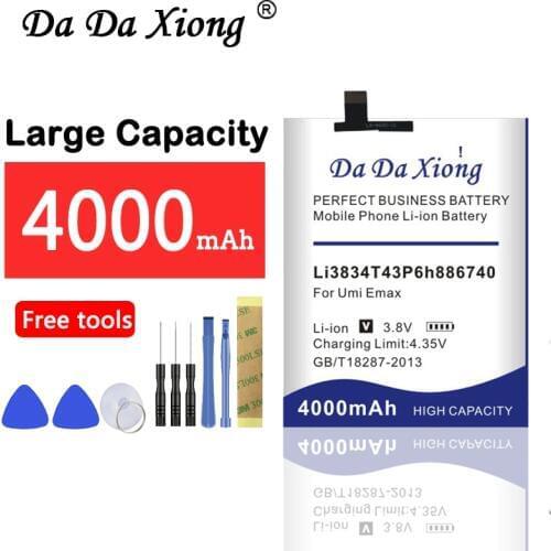 High quality 4000mAh Li3834T43P6H886740 Battery for UMI EMAX / UMI IRON For TCL TliS600 3N I718M M2U M2L M2M Phone battery